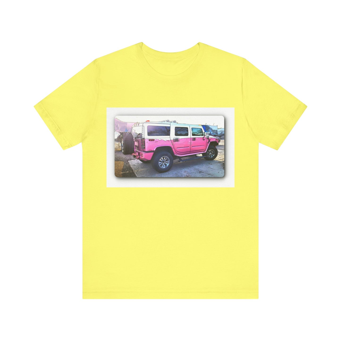 Pink and White Hummer H3 Tee