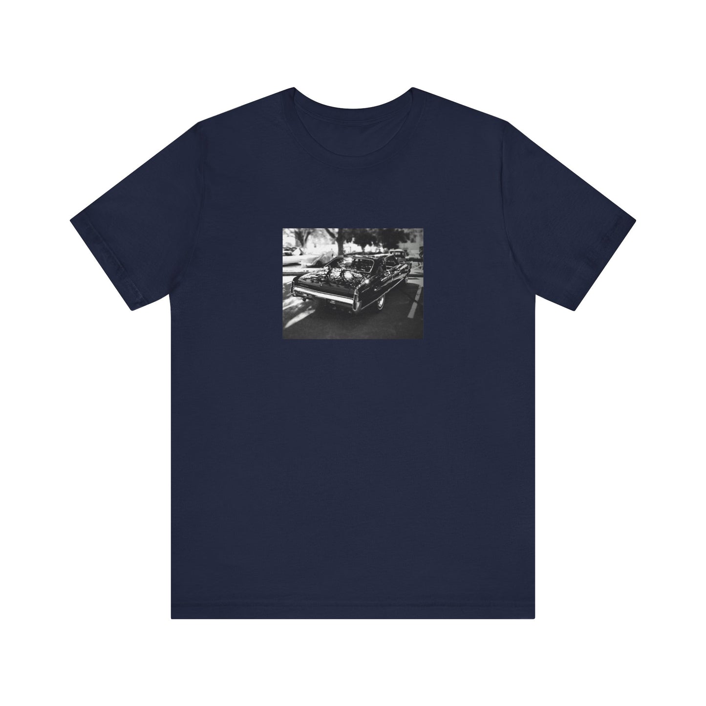 Musclecar Short Sleeve Tee - Black and White Chevy Monte Carlo Design
