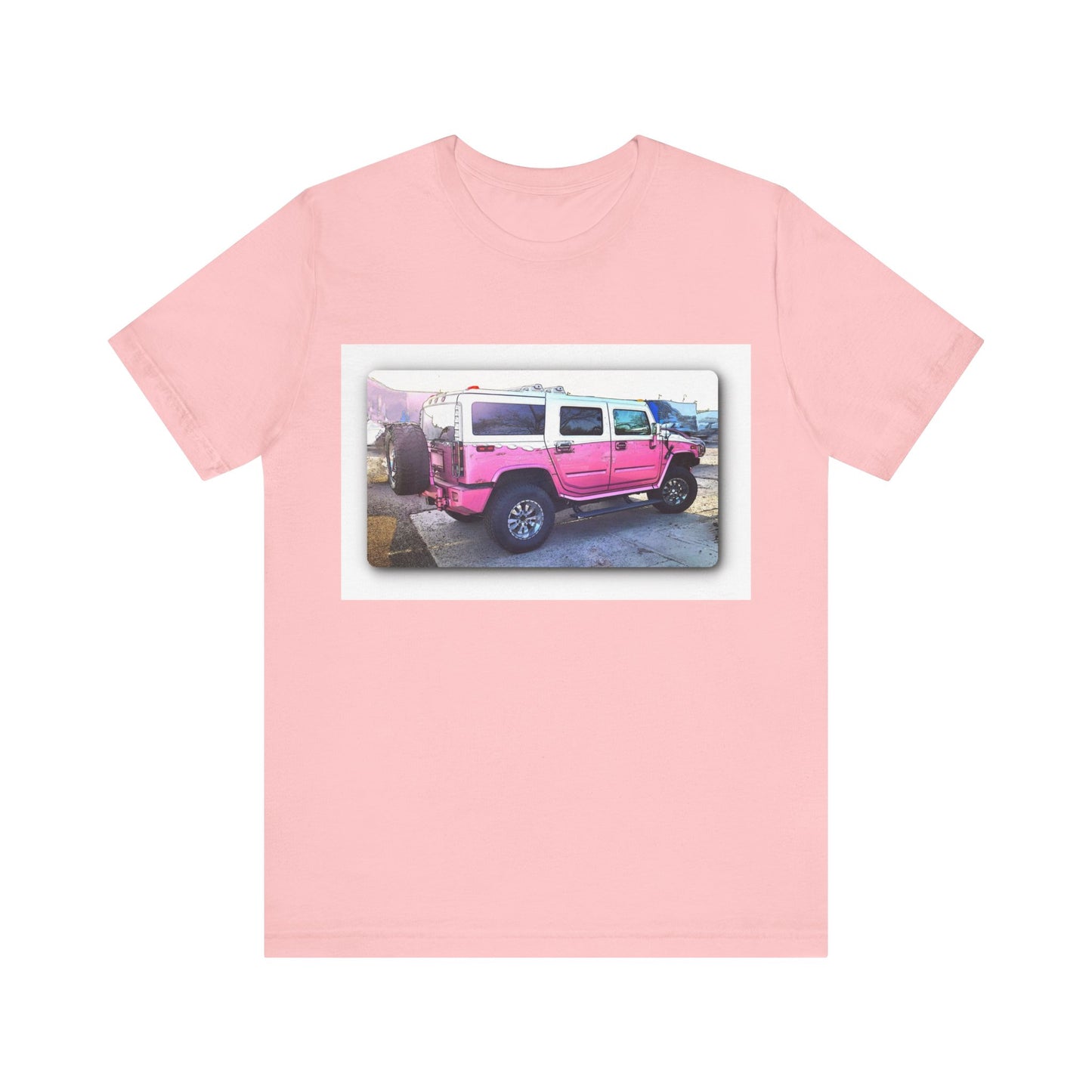 Pink and White Hummer H3 Tee