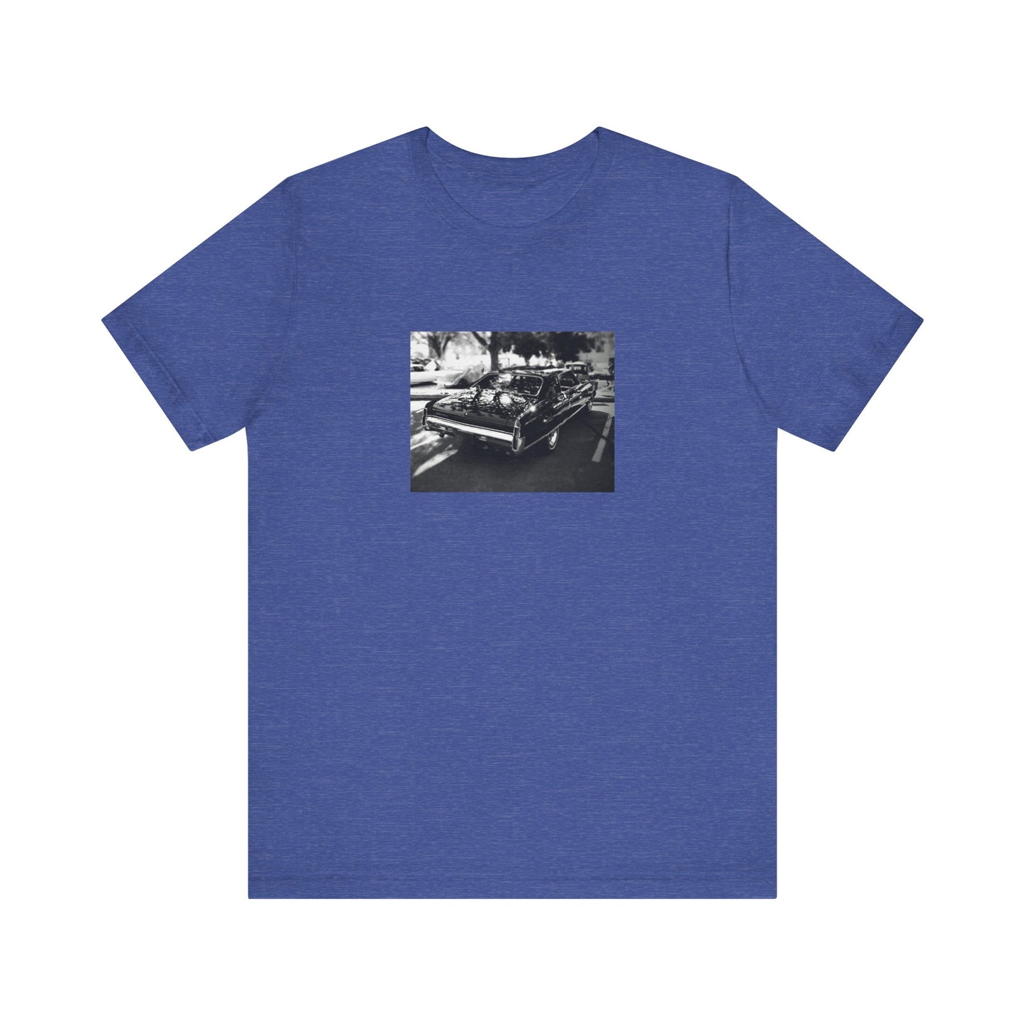 Musclecar Short Sleeve Tee - Black and White Chevy Monte Carlo Design