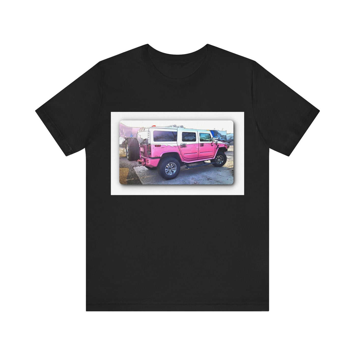Pink and White Hummer H3 Tee