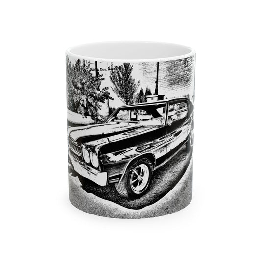 Chevy Chevelle SS V8 Musclecar Ceramic Mug 11oz