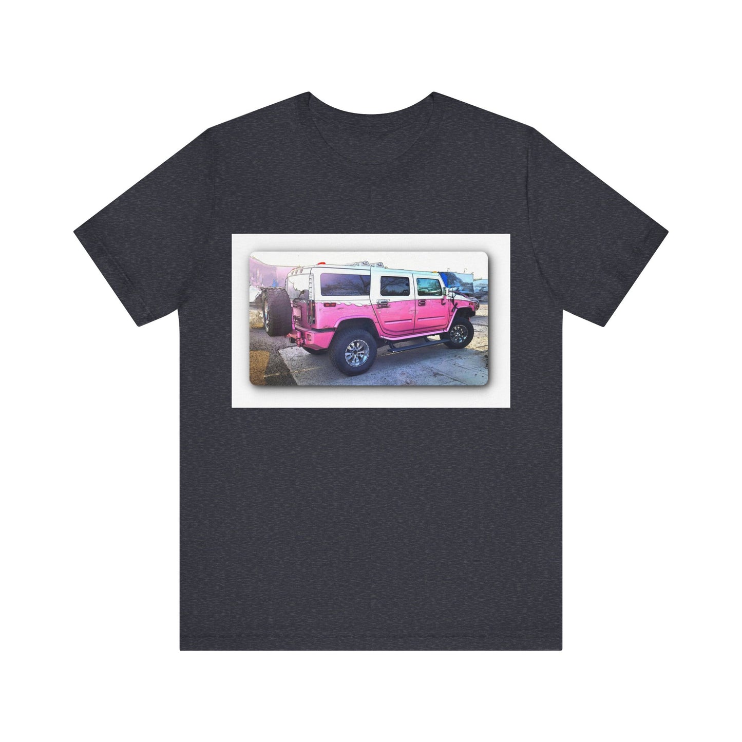 Pink and White Hummer H3 Tee