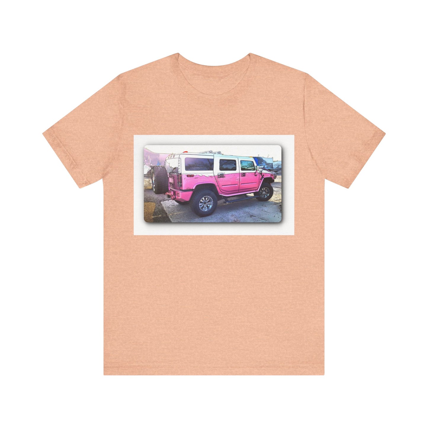 Pink and White Hummer H3 Tee