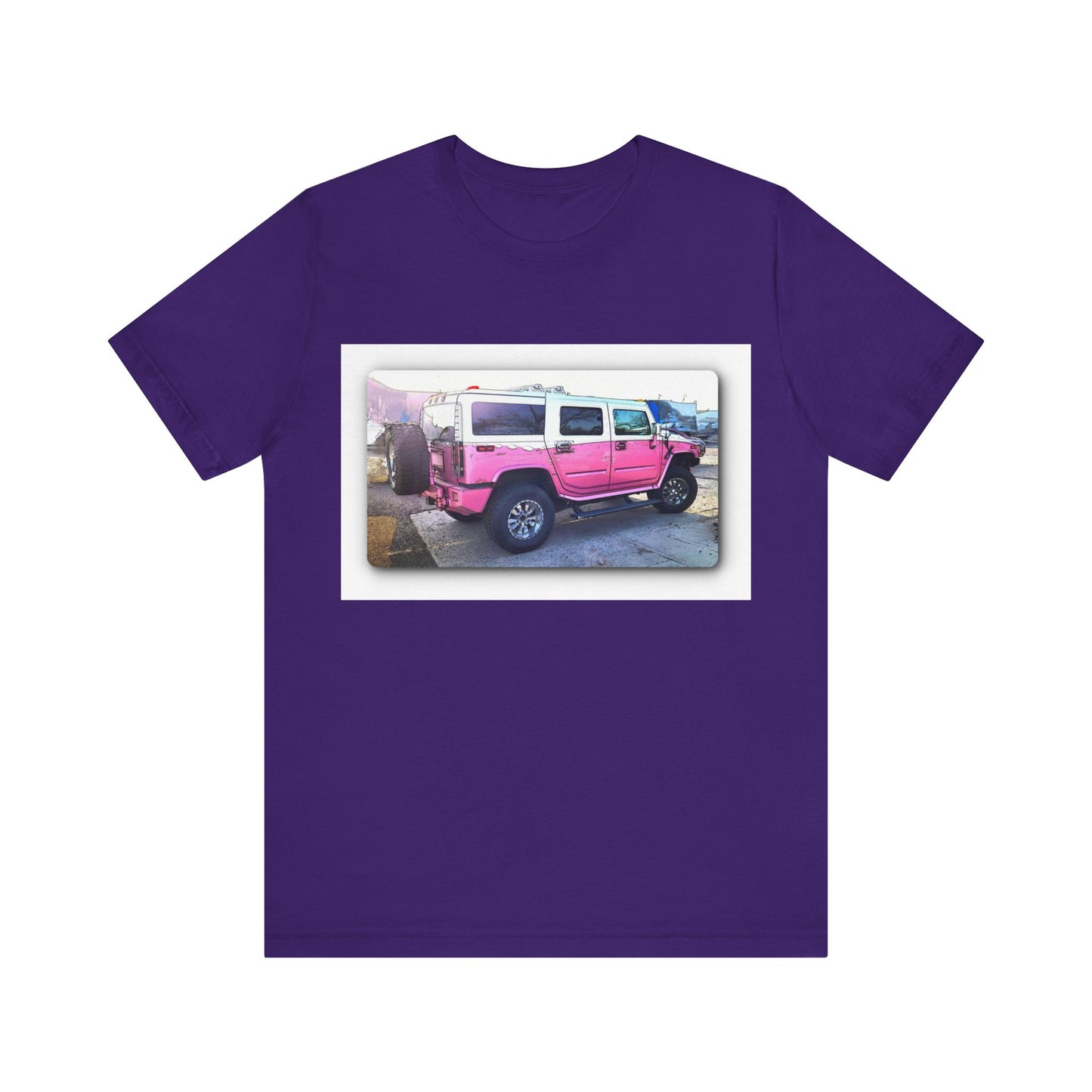 Pink and White Hummer H3 Tee