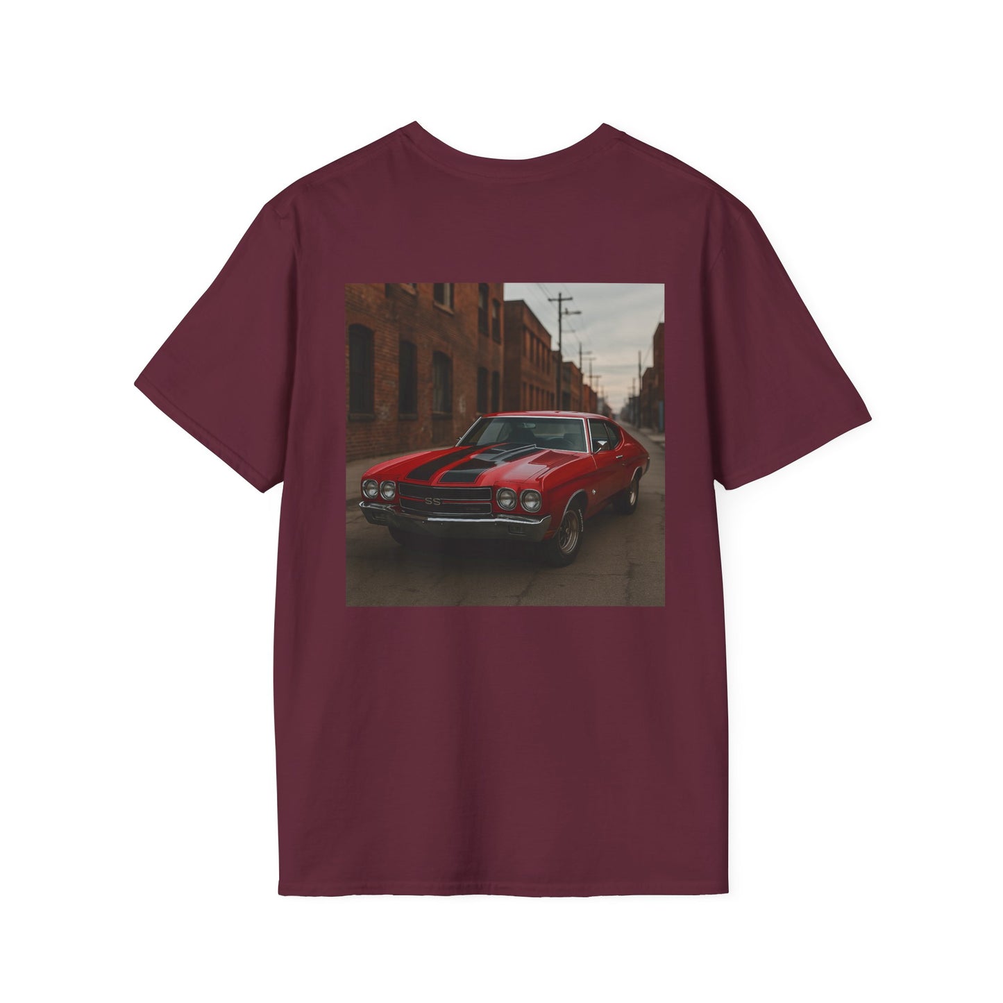 Classic Car Softstyle T-Shirt - Vintage 1970 Chevy Chevelle Design