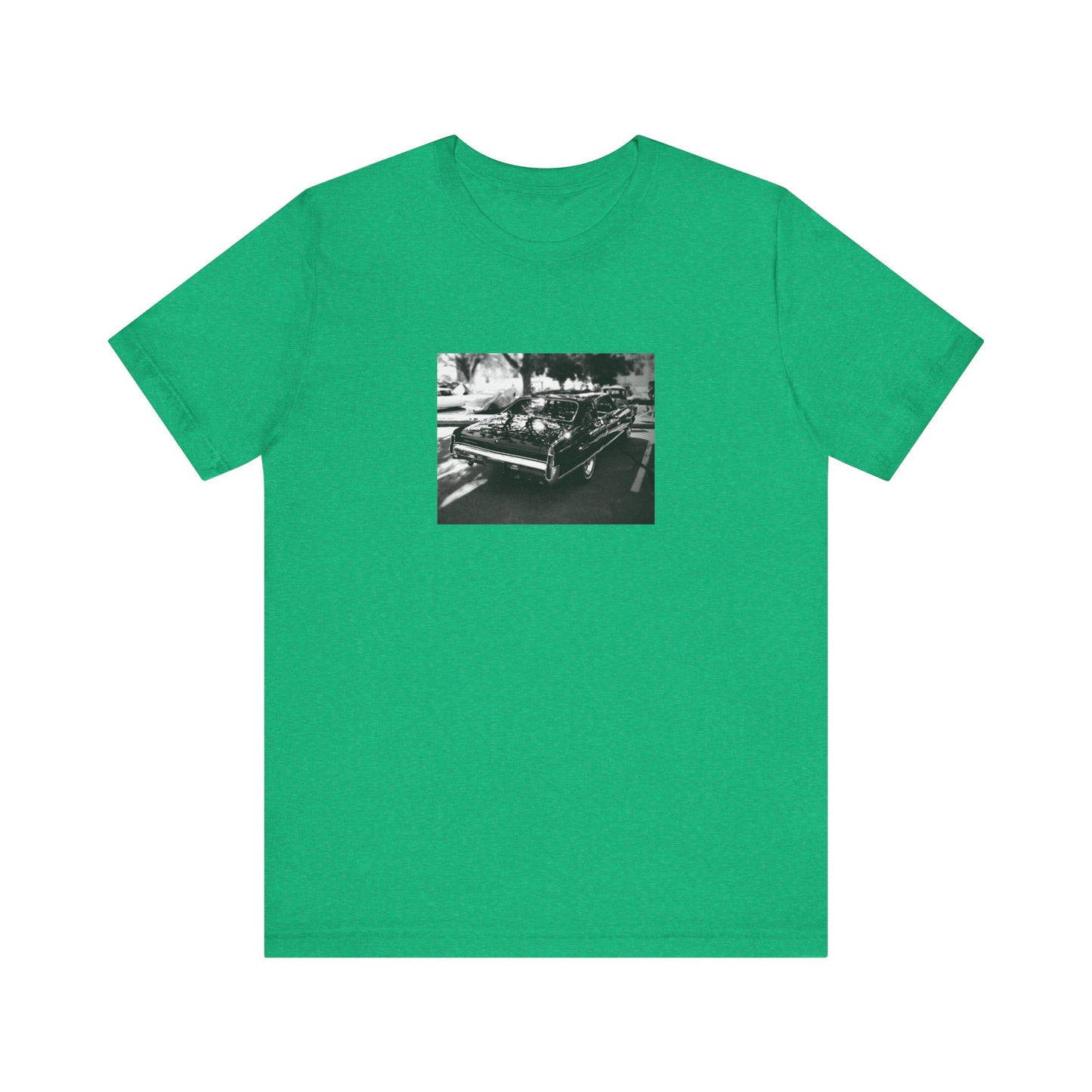 Musclecar Short Sleeve Tee - Black and White Chevy Monte Carlo Design