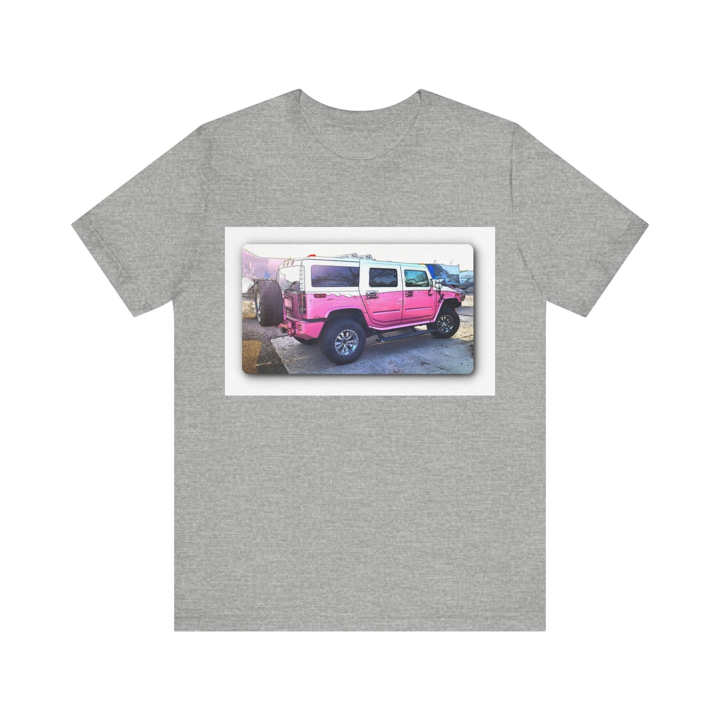 Pink and White Hummer H3 Tee