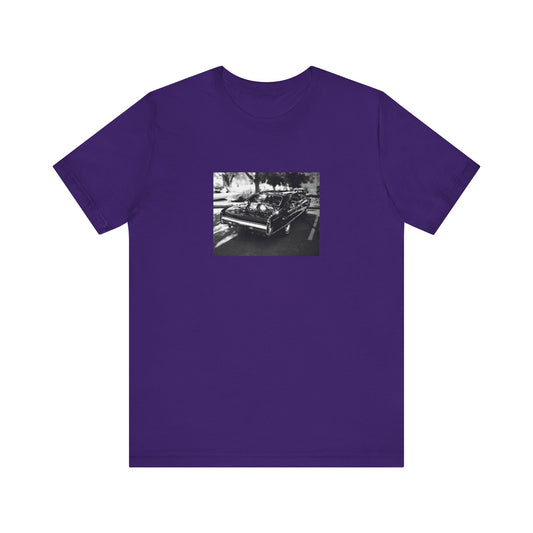 Musclecar Short Sleeve Tee - Black and White Chevy Monte Carlo Design