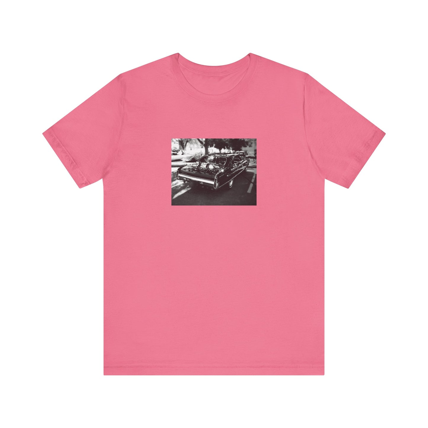 Musclecar Short Sleeve Tee - Black and White Chevy Monte Carlo Design