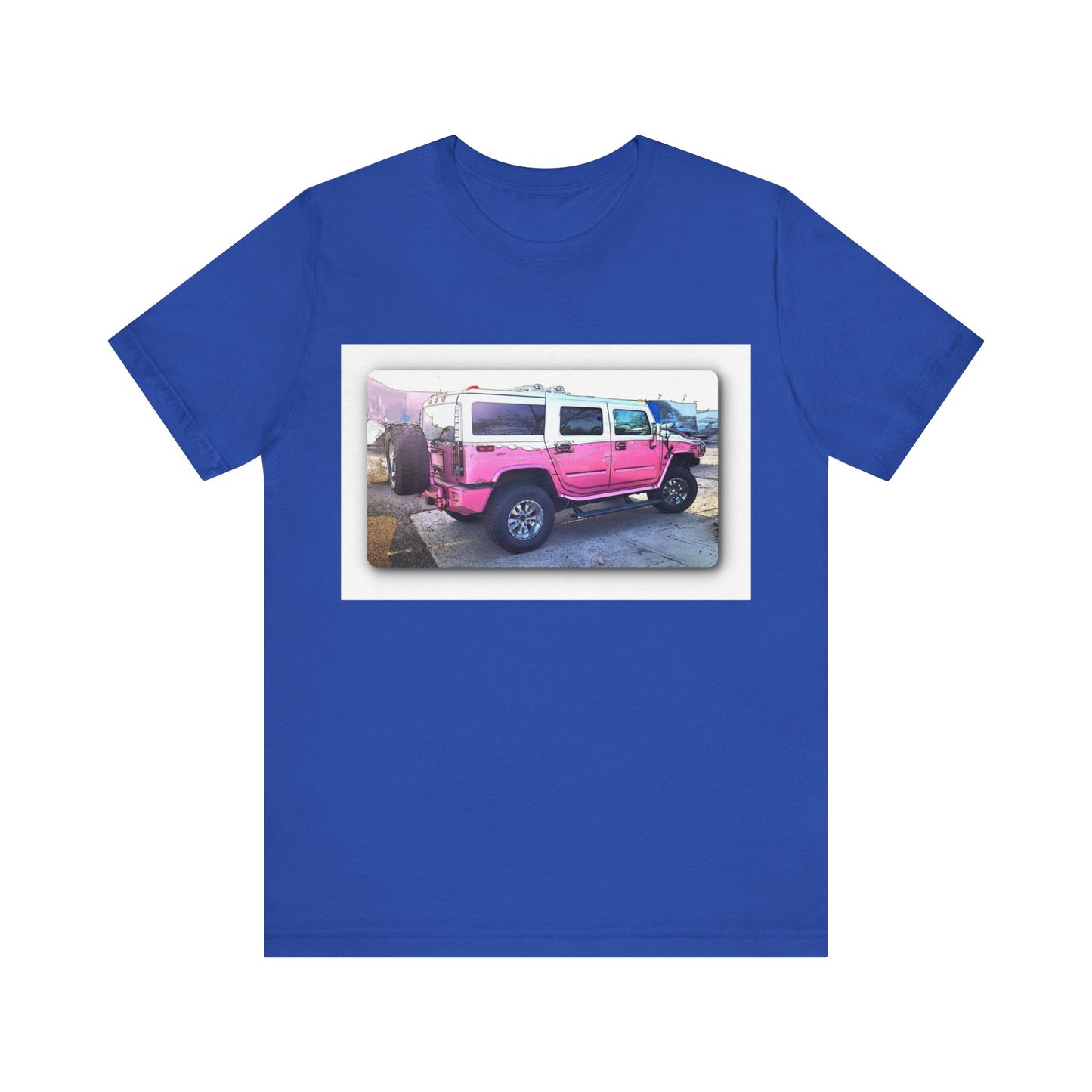 Pink and White Hummer H3 Tee