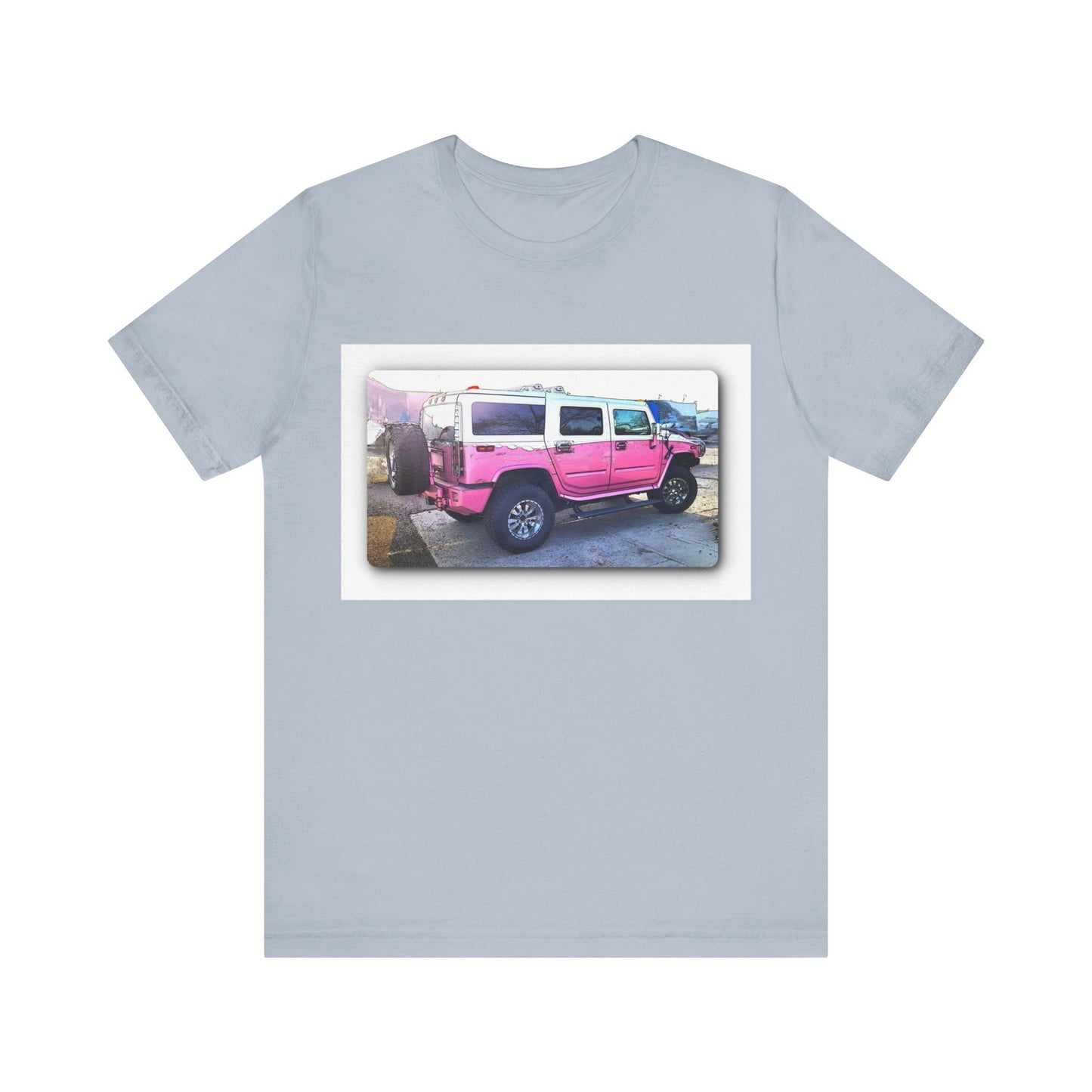 Pink and White Hummer H3 Tee