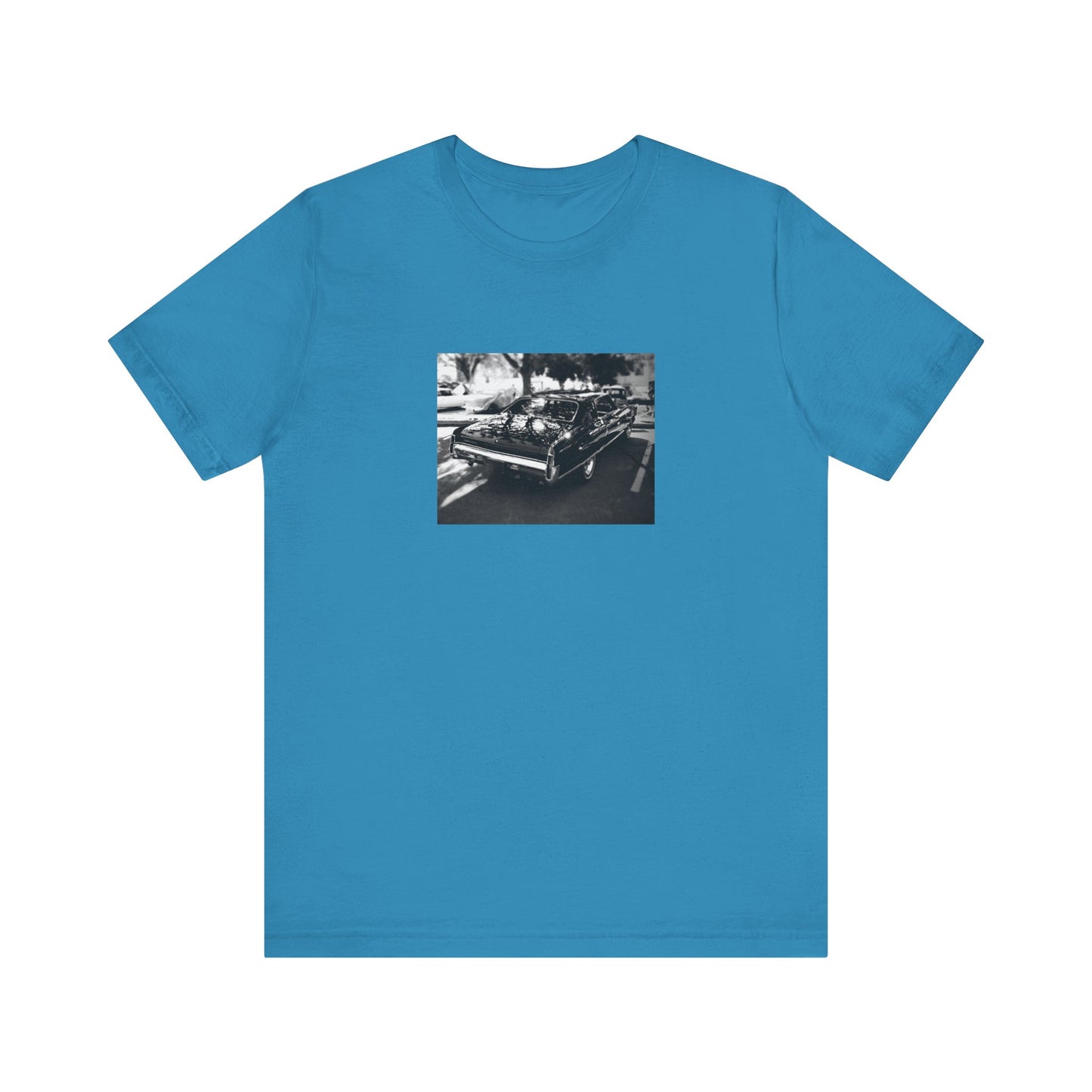 Musclecar Short Sleeve Tee - Black and White Chevy Monte Carlo Design