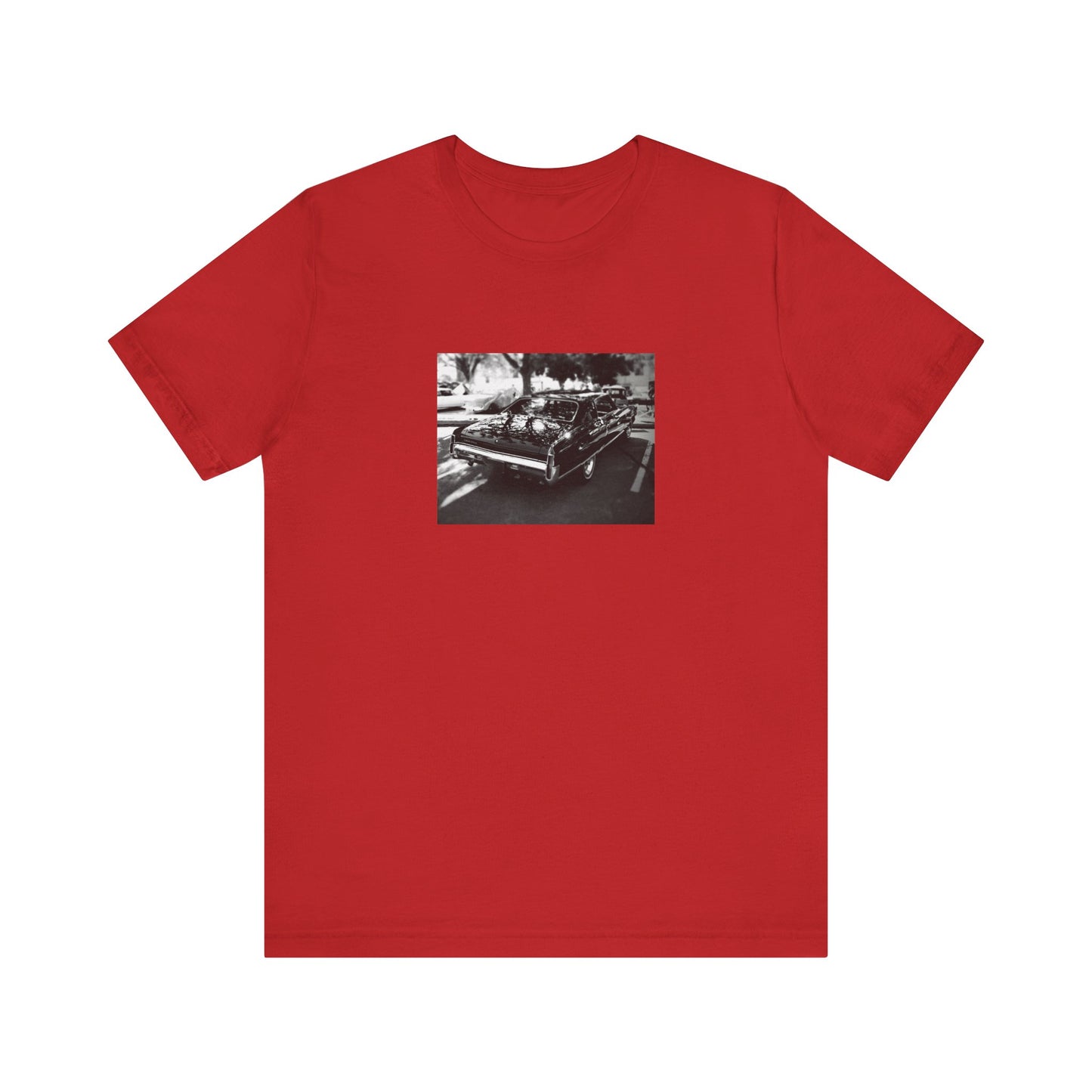 Musclecar Short Sleeve Tee - Black and White Chevy Monte Carlo Design