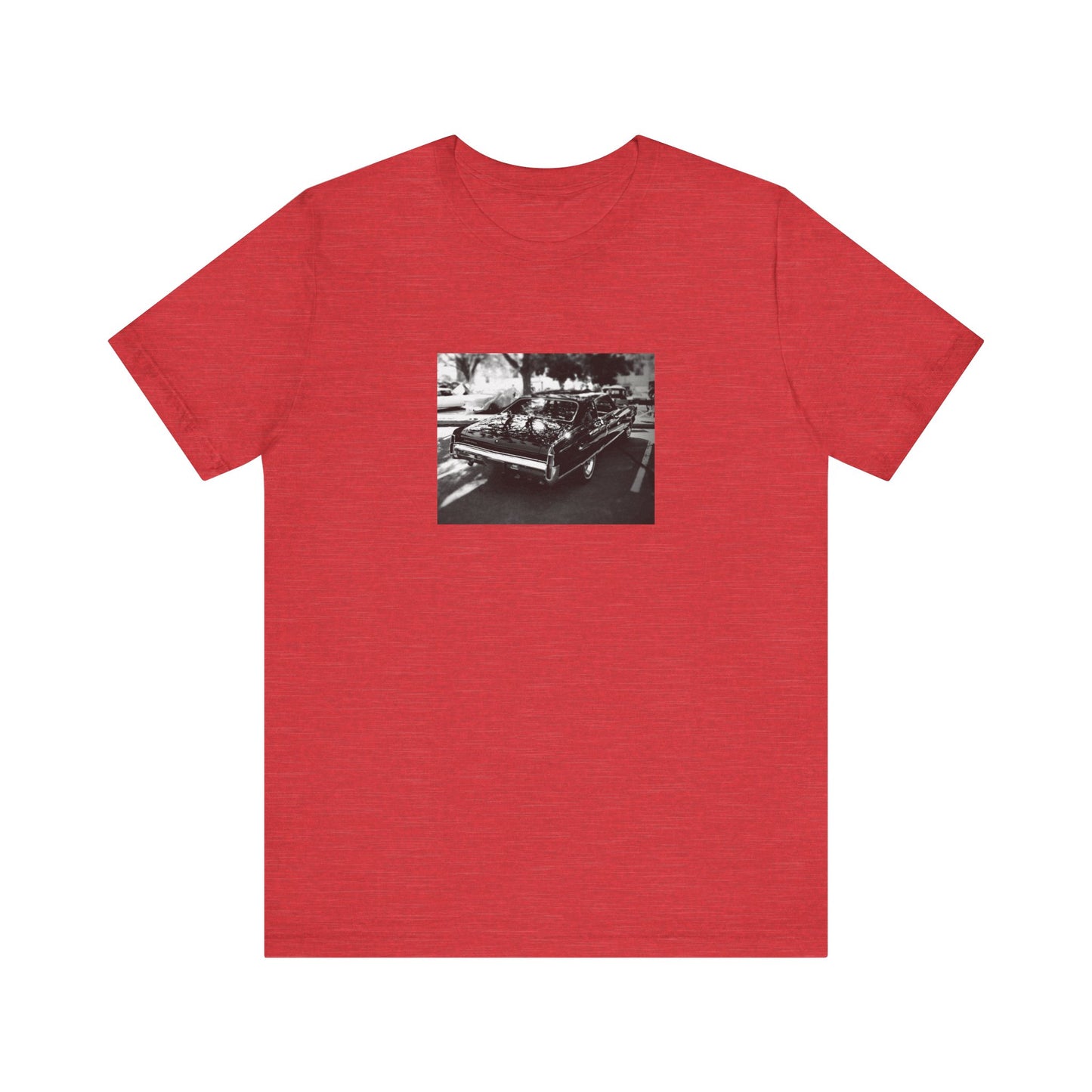 Musclecar Short Sleeve Tee - Black and White Chevy Monte Carlo Design