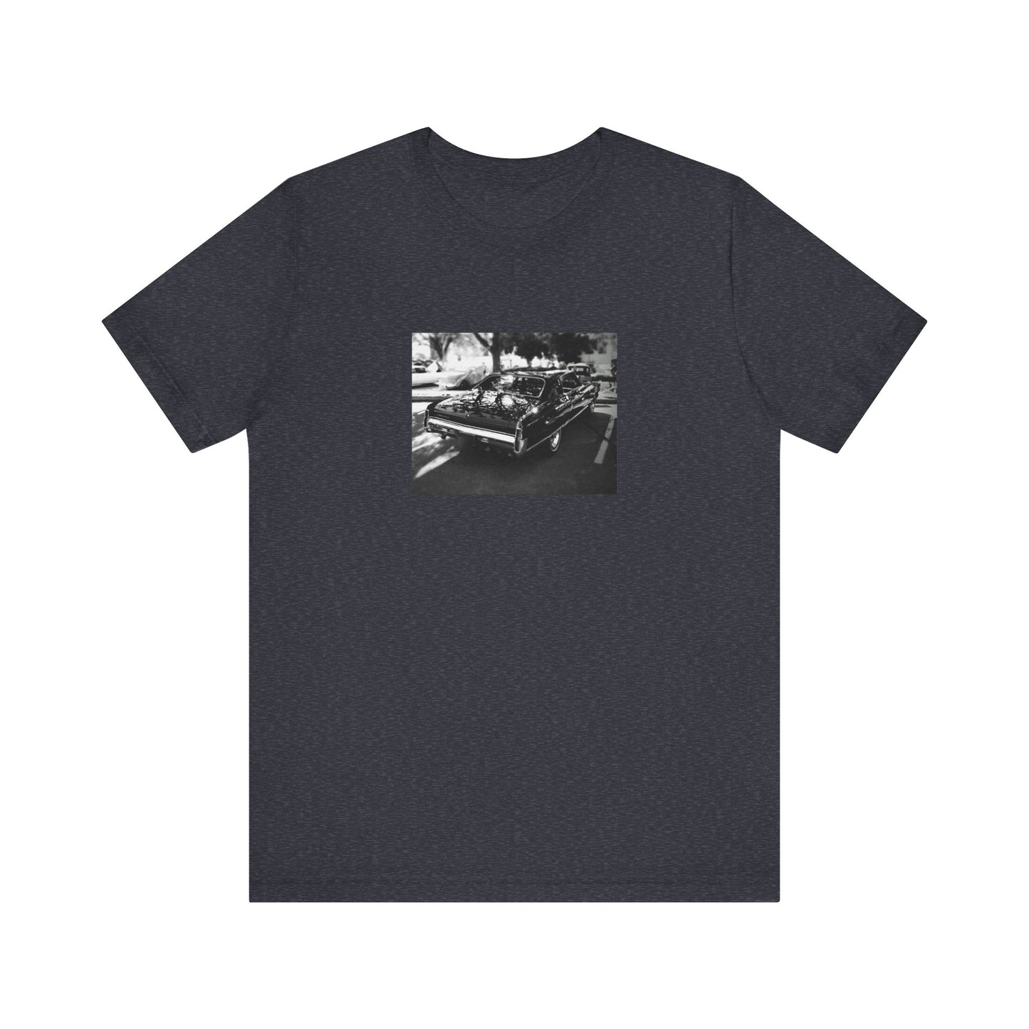 Musclecar Short Sleeve Tee - Black and White Chevy Monte Carlo Design