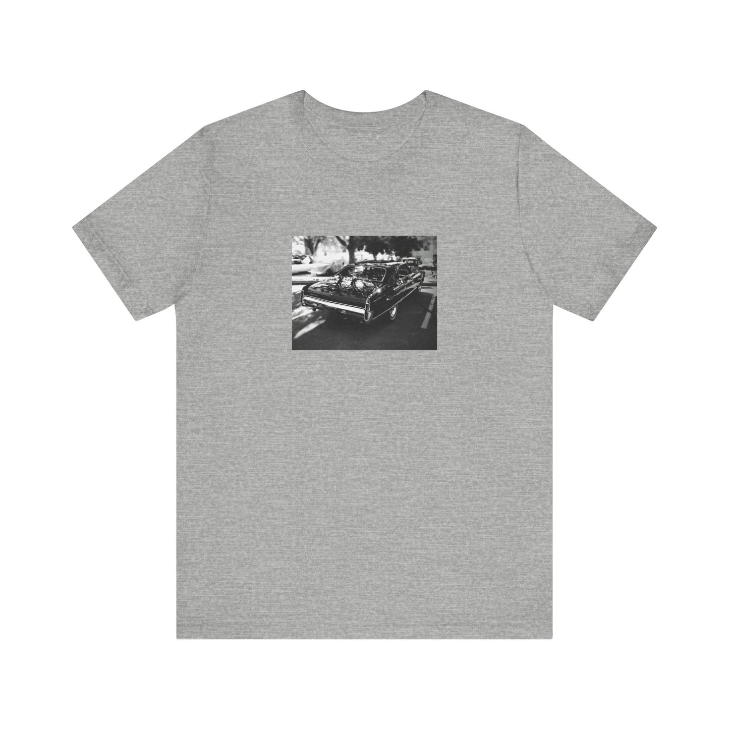 Musclecar Short Sleeve Tee - Black and White Chevy Monte Carlo Design