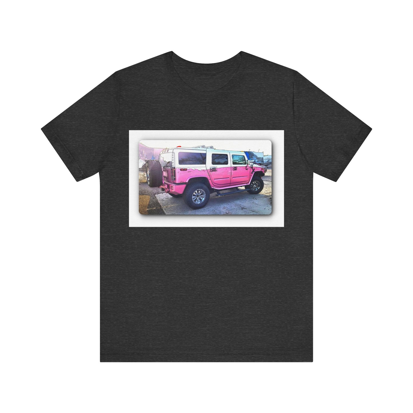 Pink and White Hummer H3 Tee