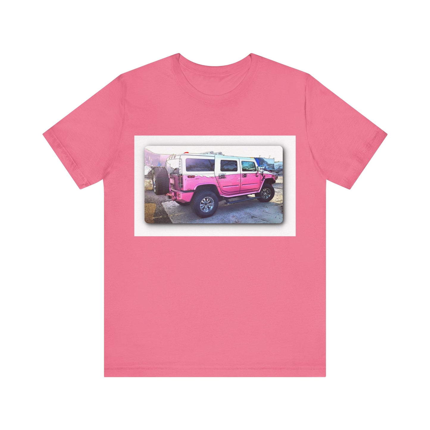 Pink and White Hummer H3 Tee