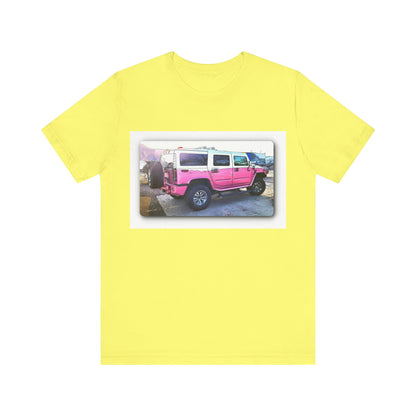 Pink and White Hummer H3 Tee