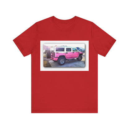 Pink and White Hummer H3 Tee