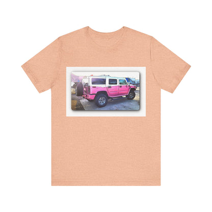 Pink and White Hummer H3 Tee