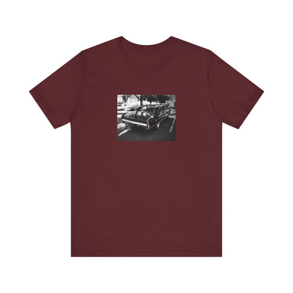 Musclecar Short Sleeve Tee - Black and White Chevy Monte Carlo Design