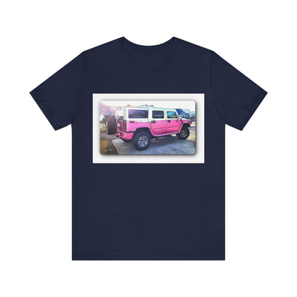 Pink and White Hummer H3 Tee