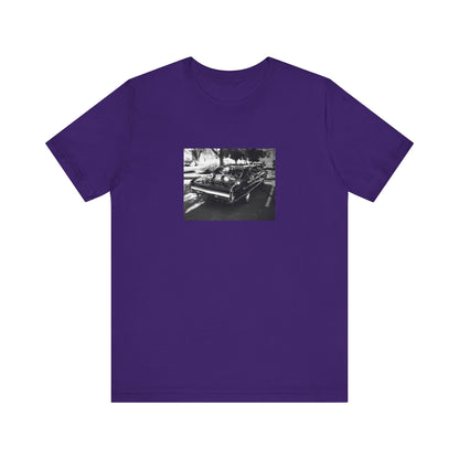 Musclecar Short Sleeve Tee - Black and White Chevy Monte Carlo Design