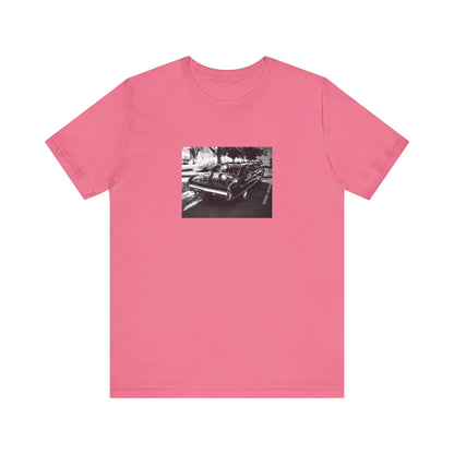 Musclecar Short Sleeve Tee - Black and White Chevy Monte Carlo Design