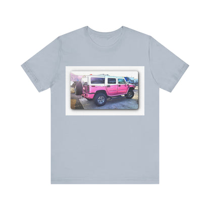 Pink and White Hummer H3 Tee