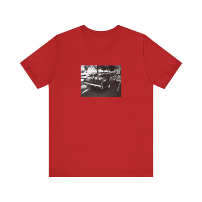 Musclecar Short Sleeve Tee - Black and White Chevy Monte Carlo Design
