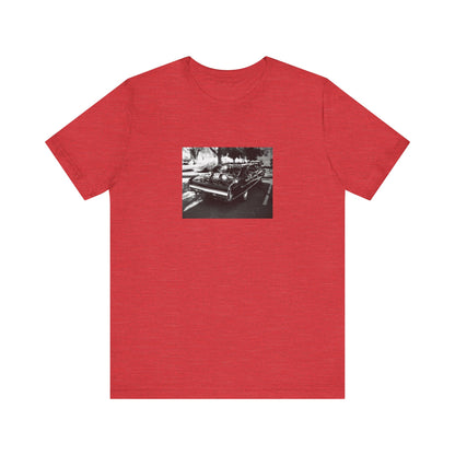 Musclecar Short Sleeve Tee - Black and White Chevy Monte Carlo Design