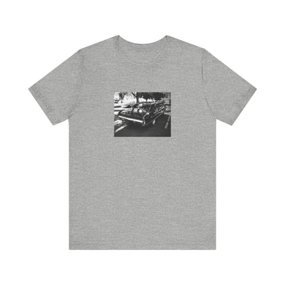 Musclecar Short Sleeve Tee - Black and White Chevy Monte Carlo Design