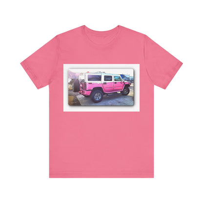 Pink and White Hummer H3 Tee